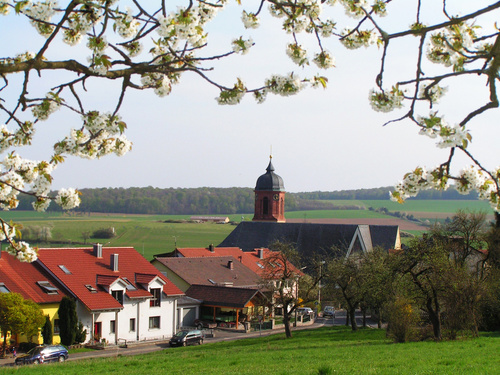 Außenansicht der Pfarrkirche St. Martin in Helmstadt Außenansicht der Pfarrkirche St. Martin in Helmstadt