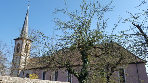 Außenansicht der Pfarrkirche St. Sixtus in Hettstadt